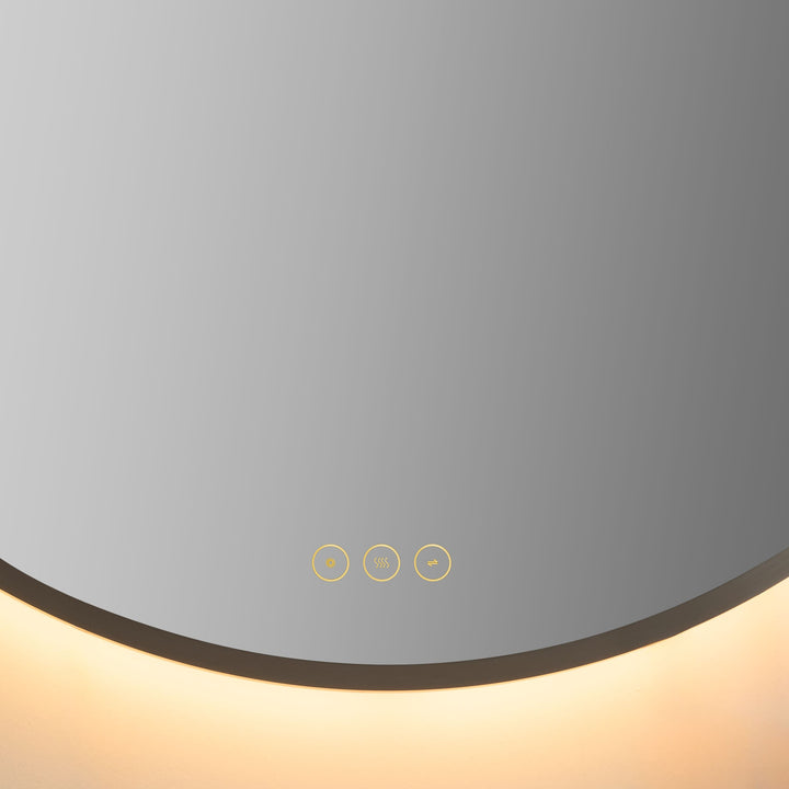 Soleil 30" LED Mirror- Satin Nickel