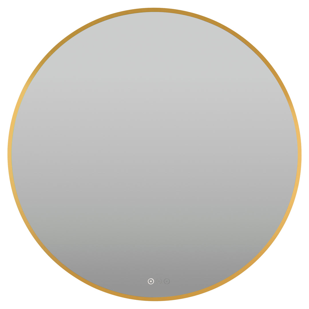 Soleil 36" LED Mirror- Brushed Brass