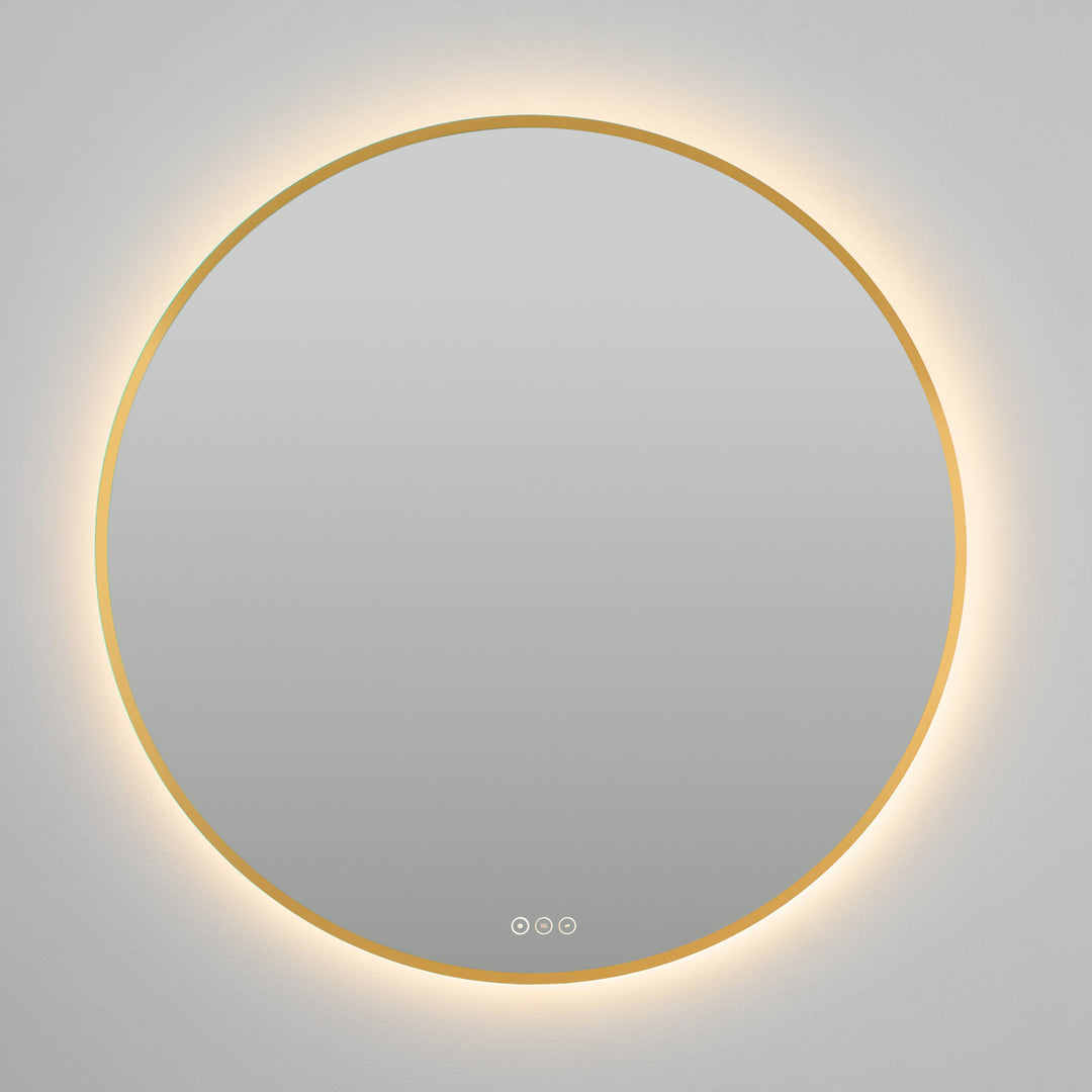 Soleil 36" LED Mirror- Brushed Brass