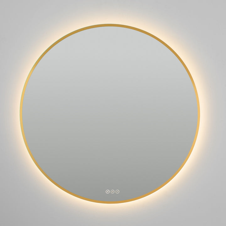 Soleil 36" LED Mirror- Brushed Brass