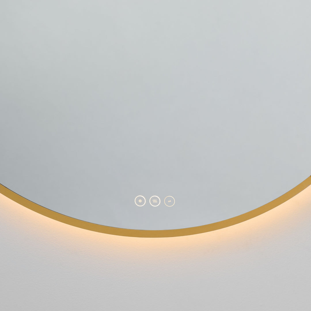 Soleil 36" LED Mirror- Brushed Brass