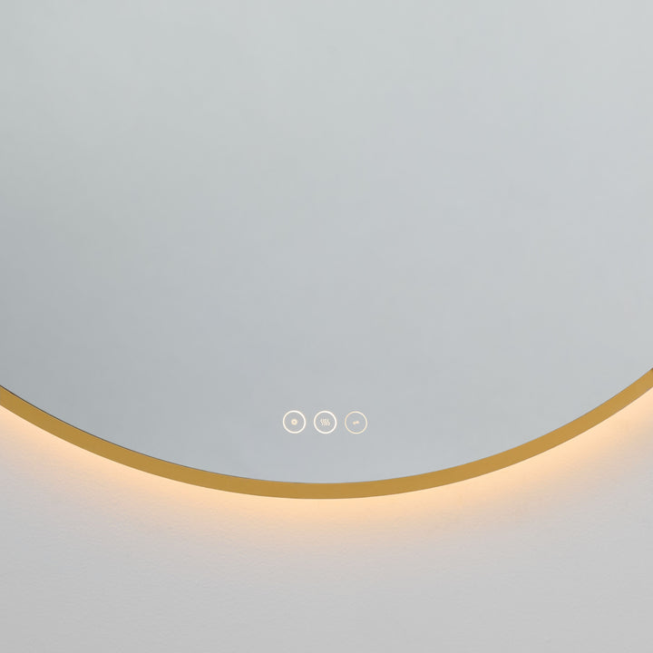Soleil 36" LED Mirror- Brushed Brass