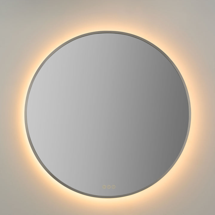 Soleil 36" LED Mirror- Satin Nickel