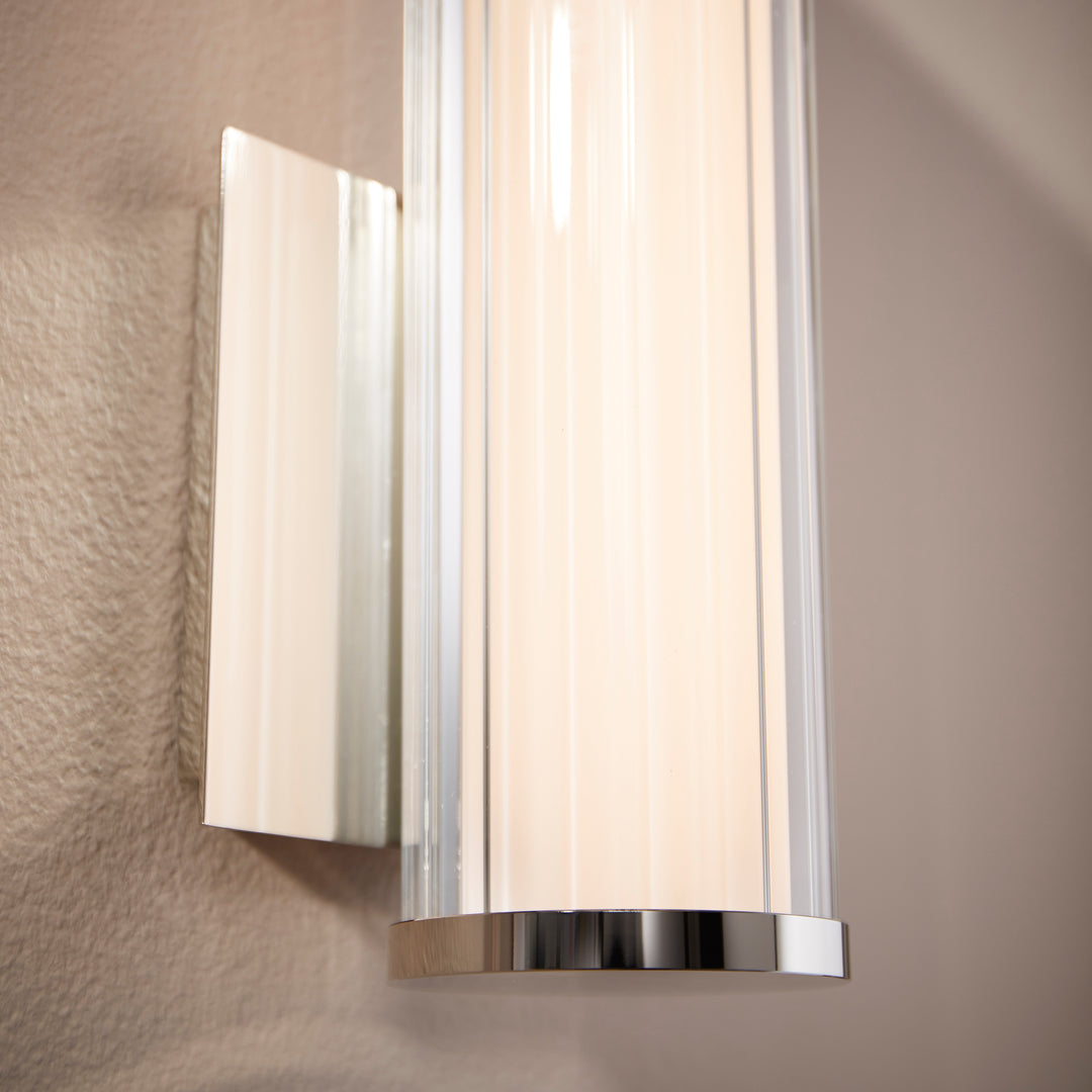 Led 13" Gl/Acr Wall Mount - Polished Nickel