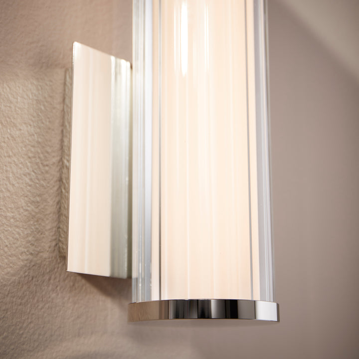 Led 13" Gl/Acr Wall Mount - Polished Nickel