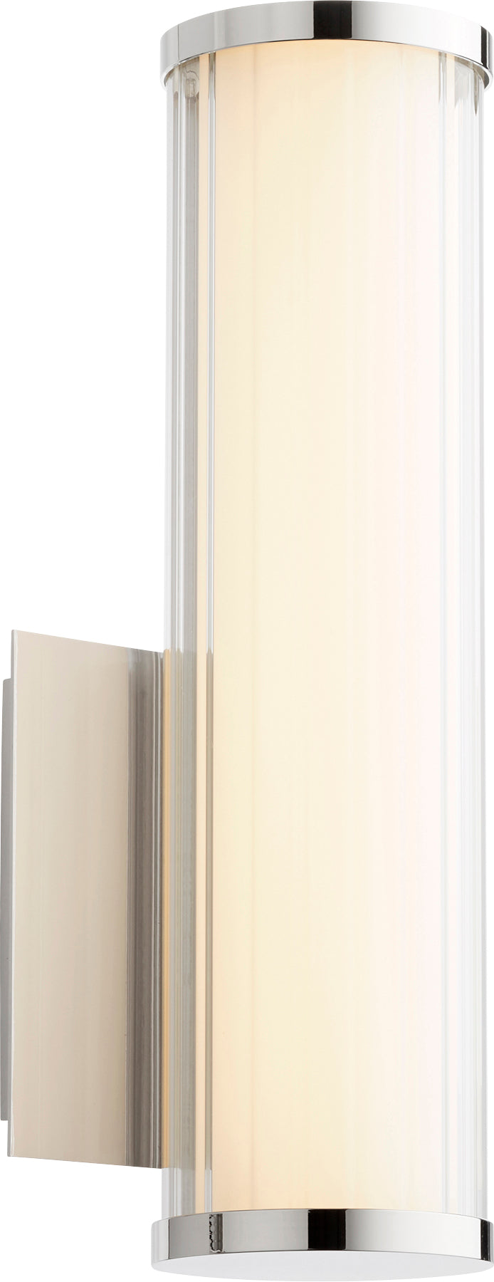 Led 13" Gl/Acr Wall Mount - Polished Nickel