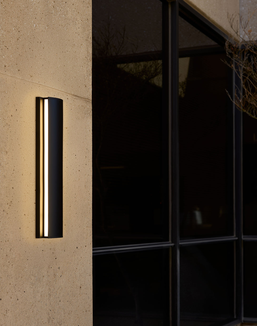 Artemis 24" 2-Light Black Outdoor Wall Light | Marine/Coastal Grade