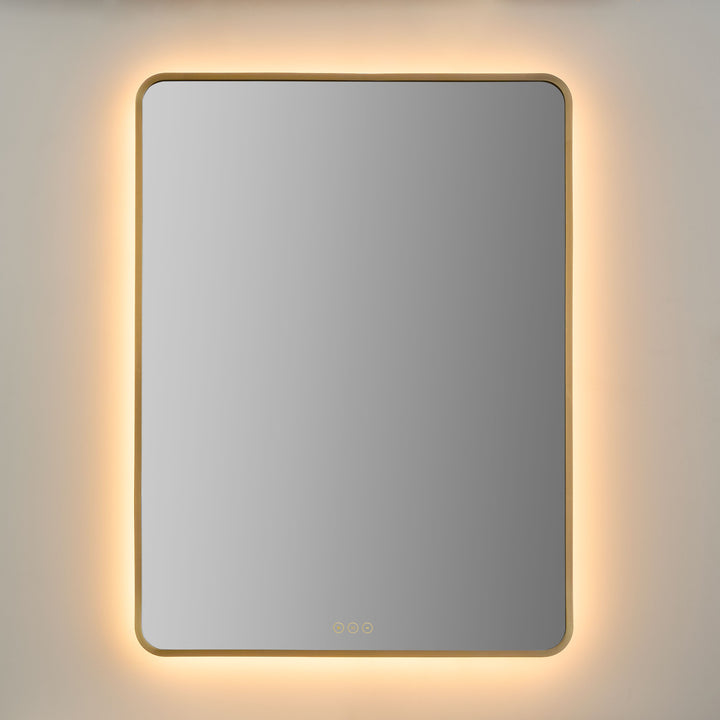 Aero 30'”X40“ LED Mirror- Brushed Brass
