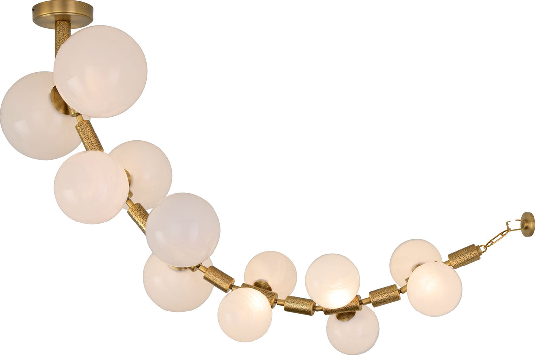 REDONDA 12 Light 5CCT LED Pendant - Brushed Brass