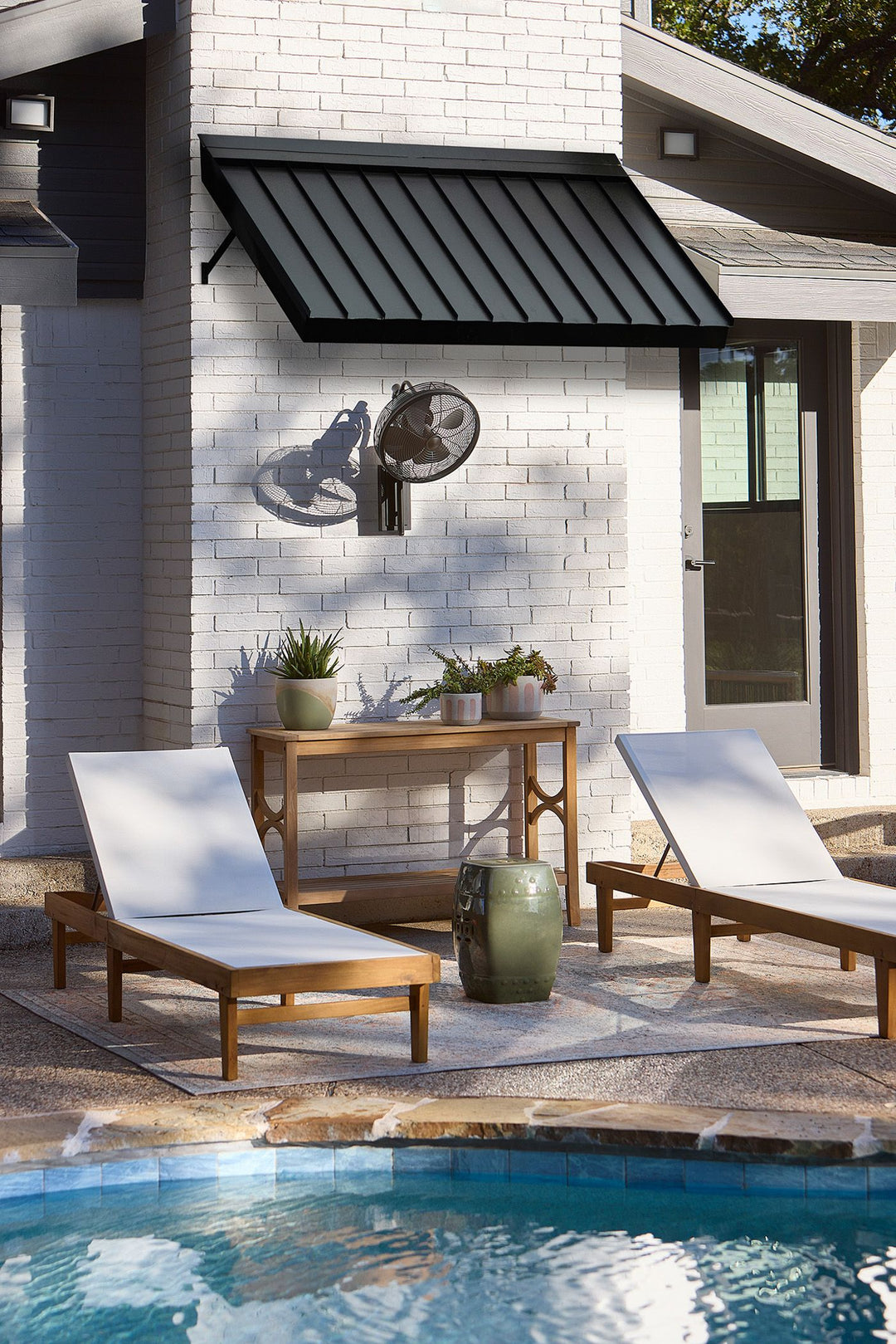 VERANDA 4 Blade Wall Fan - Matte Black