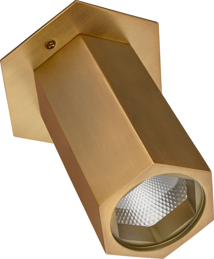 KORBA 1 Light 5CCT LED Hexagon Bullet - Brushed Brass