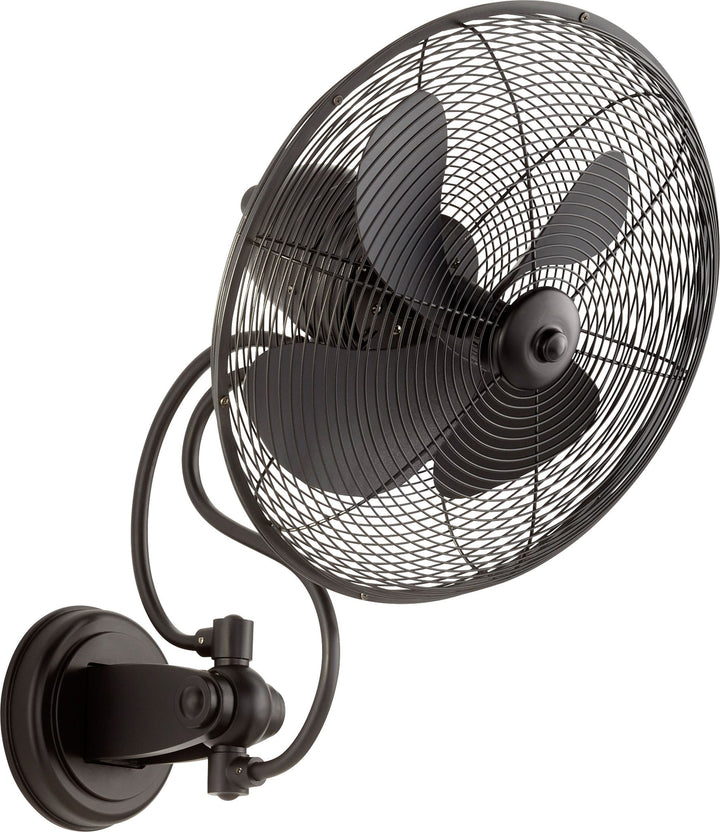 Piazza 14-in Black Indoor/Outdoor Wall Fan (4-Blade) - Textured Black