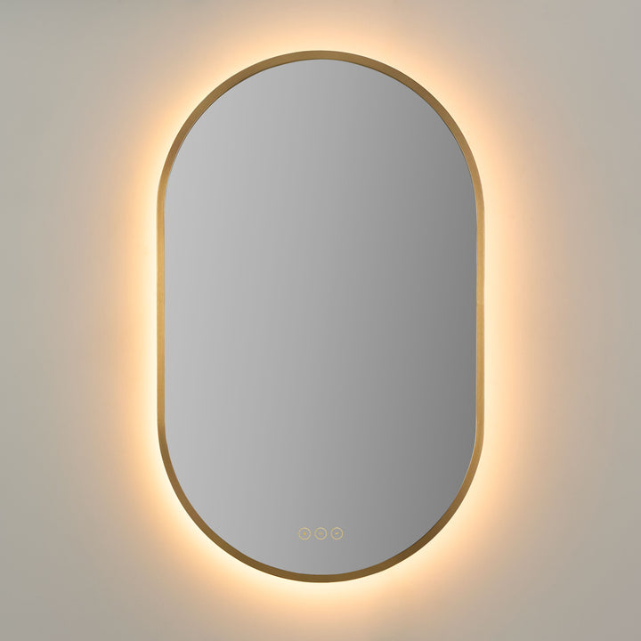 Pildora 20"X32" LED Mirror- Brushed Brass
