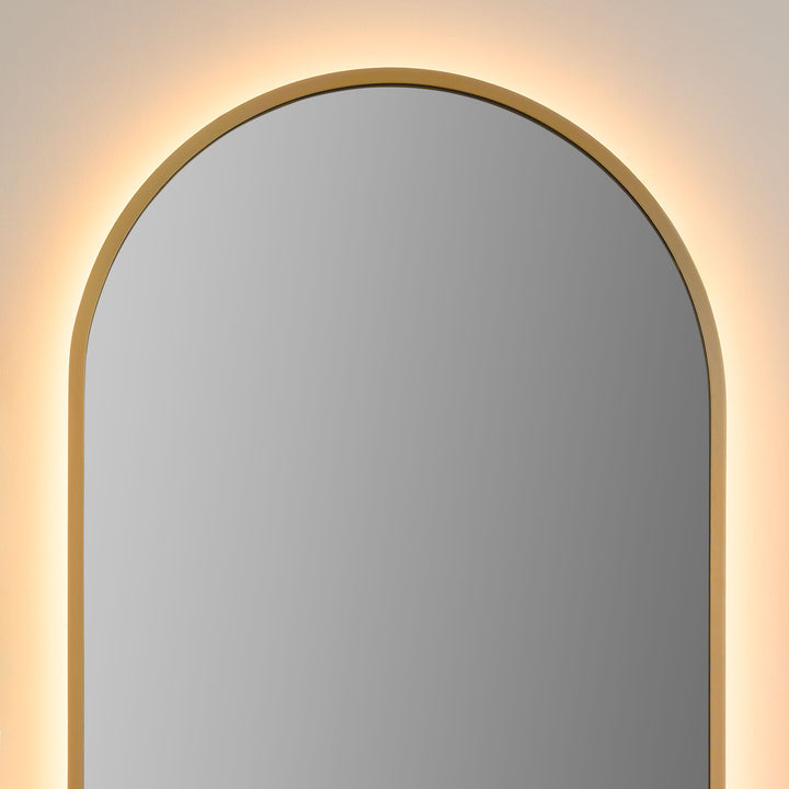 Pildora 21"X42" LED Mirror- Brushed Brass