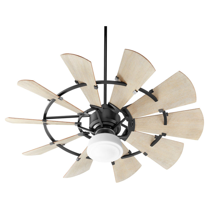 Windmill 52-in 10 Blade Black Modern Farmhouse Ceiling Fan - Textured Black