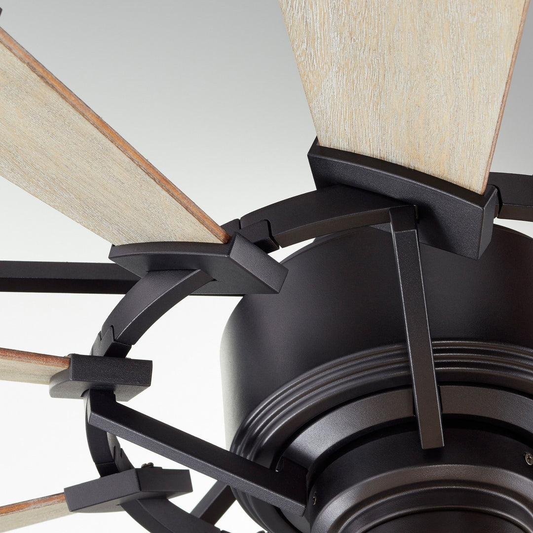 Windmill 52-in 10 Blade Black Modern Farmhouse Ceiling Fan - Textured Black
