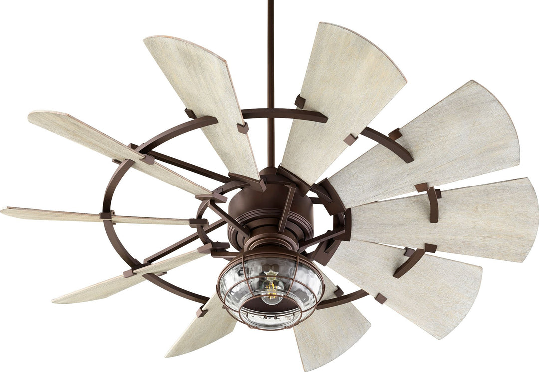 Windmill 52-in 10 Blade Oiled Bronze Modern Farmhouse Ceiling Fan