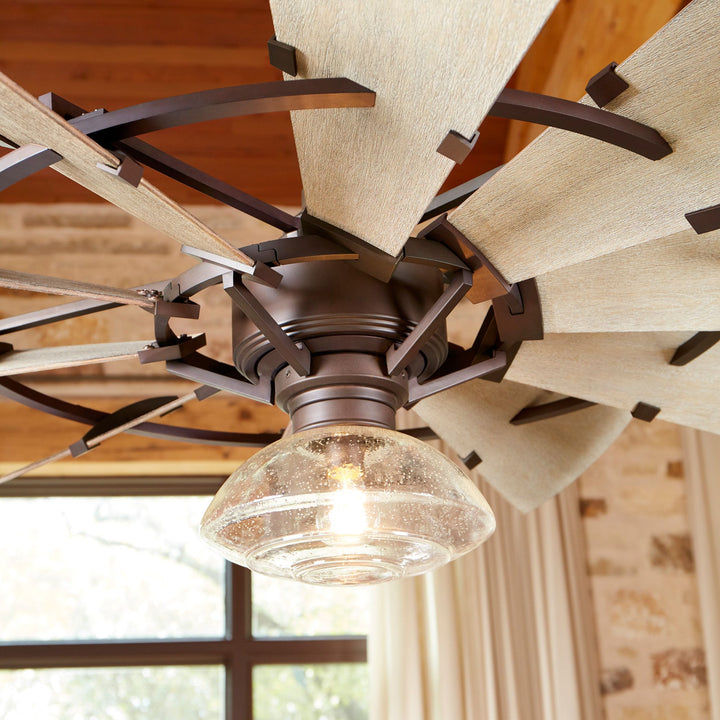 Windmill 52-in 10 Blade Oiled Bronze Modern Farmhouse Ceiling Fan