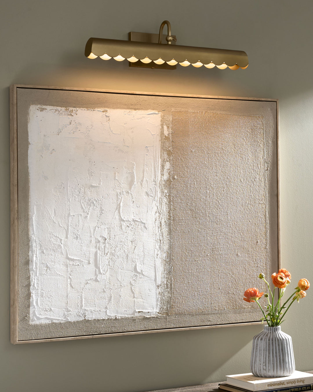 Karnes 5CCT LED Picture Light  - Aged Brass