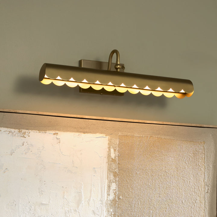 Karnes 5CCT LED Picture Light  - Aged Brass