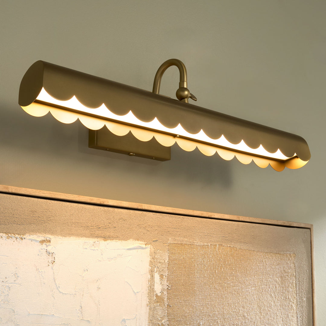Karnes 5CCT LED Picture Light  - Aged Brass