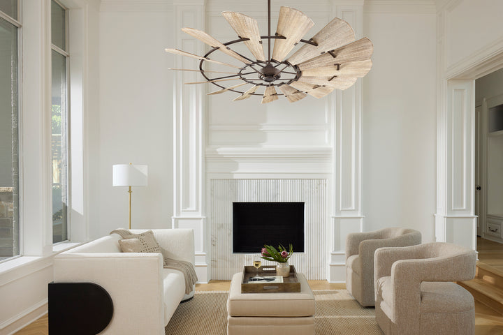 Windmill 72" Oiled Bronze Transitional Ceiling Fan