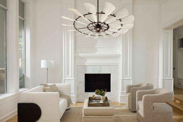 Windmill 72" Oiled Bronze Transitional Ceiling Fan