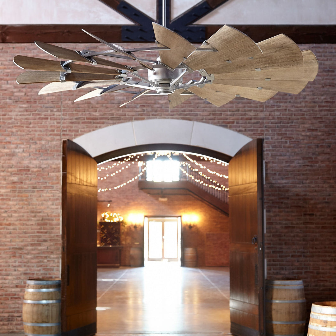 Windmill 72" Galvanized Transitional Ceiling Fan