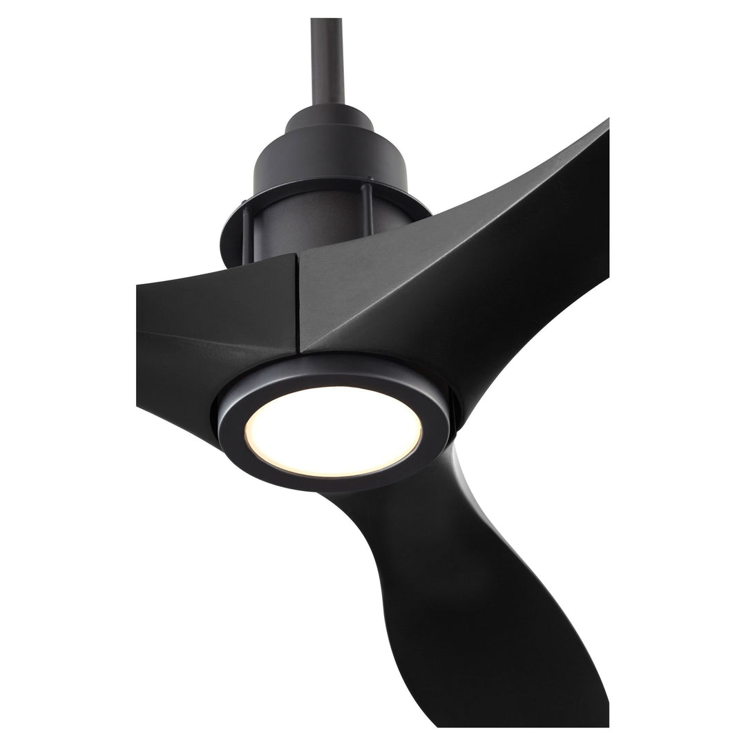 MARINO 54" Black Led Damp Ceiling Fan - Matte Black