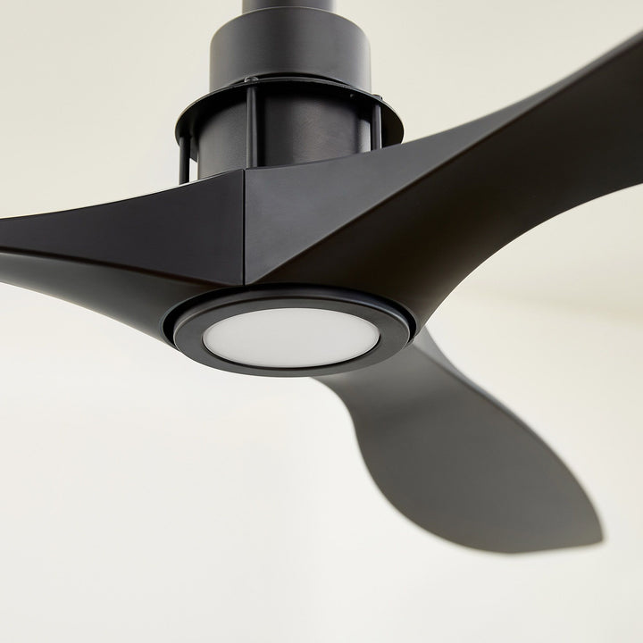 MARINO 54" Black Led Damp Ceiling Fan - Matte Black