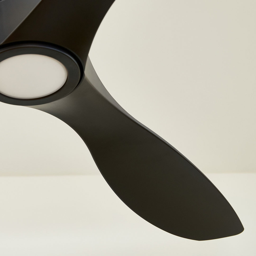 MARINO 54" Black Led Damp Ceiling Fan - Matte Black