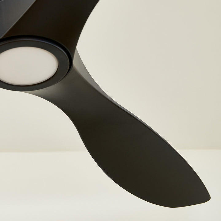 MARINO 54" Black Led Damp Ceiling Fan - Matte Black