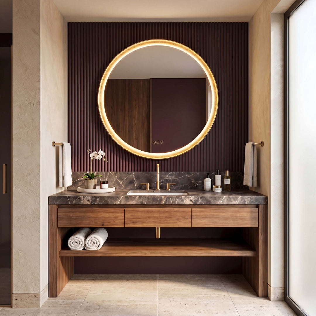 DORATO 36" LED Mirror - Gold Leaf