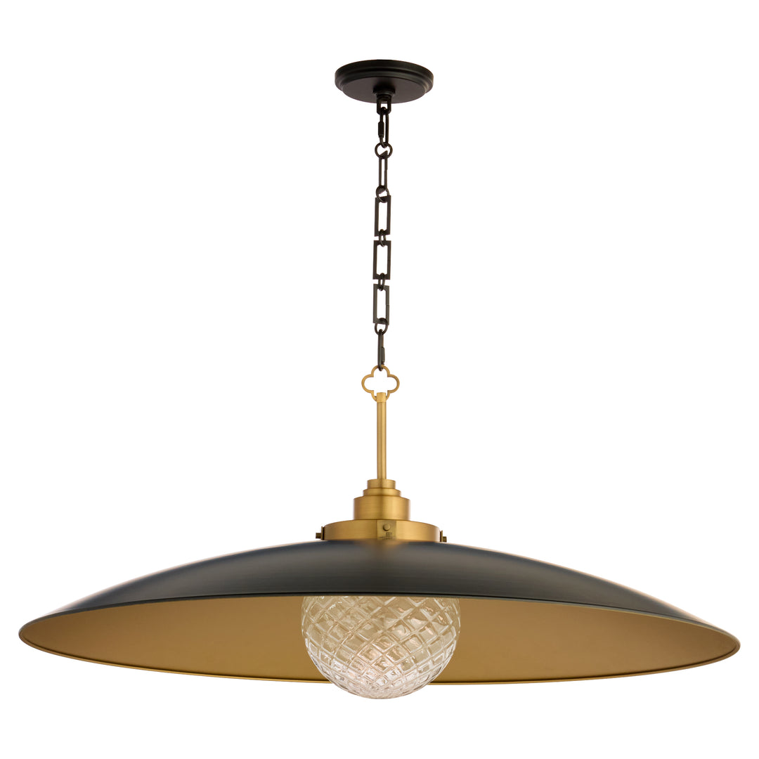Genevieve 5CCT LED Pendant - Matte Black/Brushed Brass