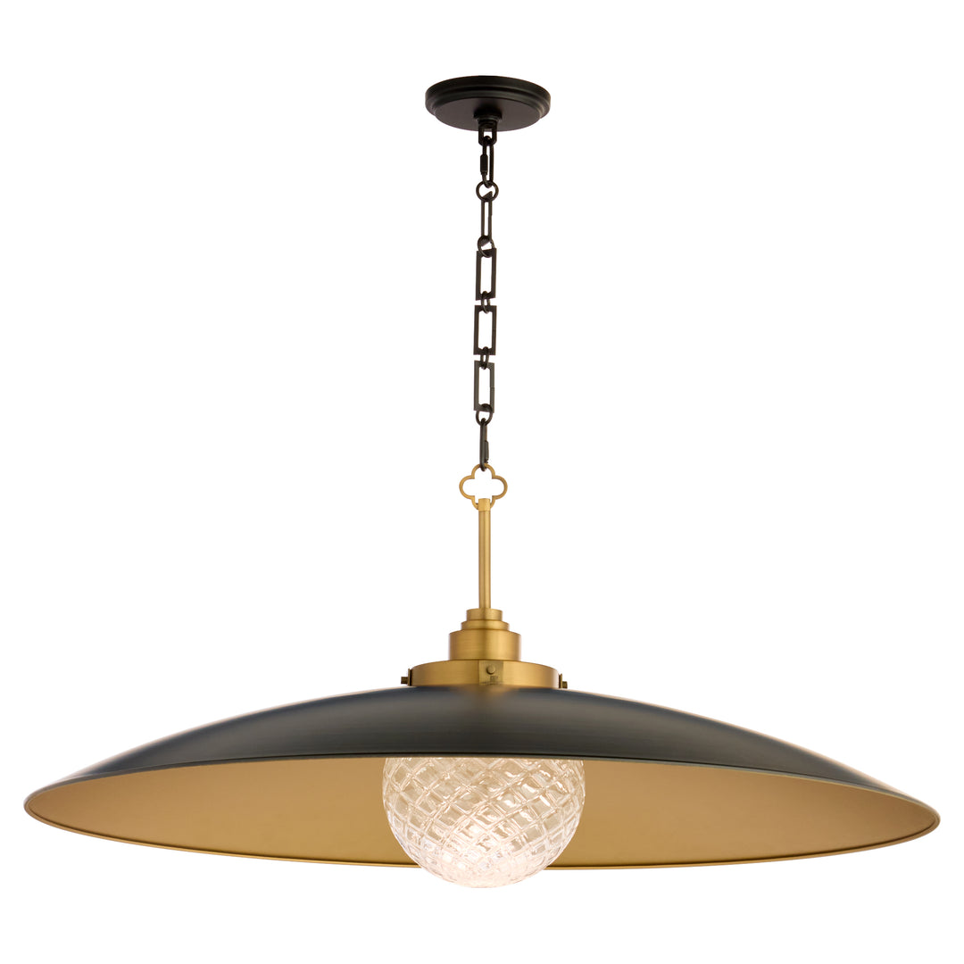 Genevieve 5CCT LED Pendant - Matte Black/Brushed Brass