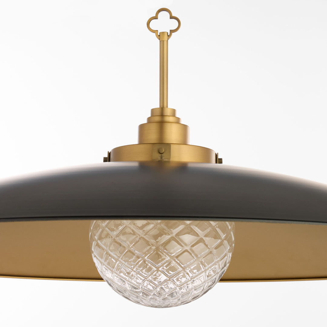 Genevieve 5CCT LED Pendant - Matte Black/Brushed Brass