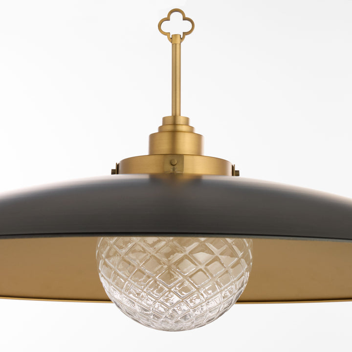 Genevieve 5CCT LED Pendant - Matte Black/Brushed Brass