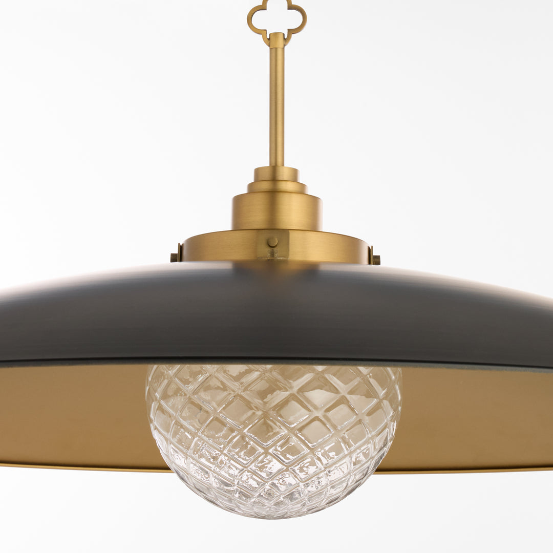Genevieve 5CCT LED Pendant - Matte Black/Brushed Brass
