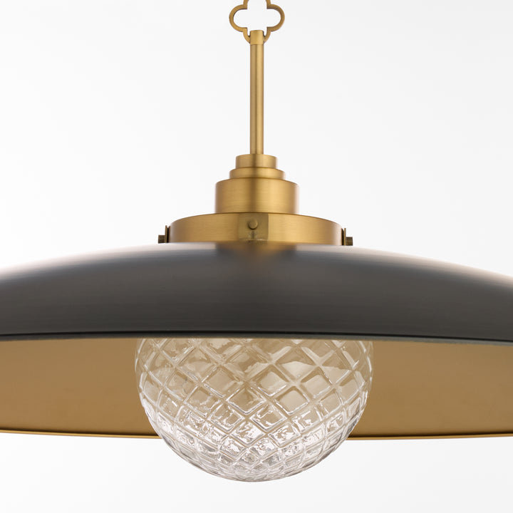 Genevieve 5CCT LED Pendant - Matte Black/Brushed Brass